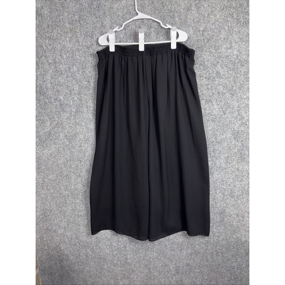 CLIO II Pants Womens Sz 2X Black Crop Wide leg Vintage Goth Lagenlook Capsul USA